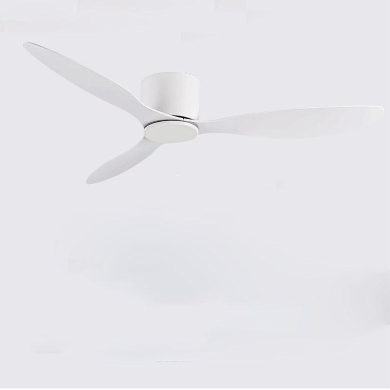 42 52 Inch Ceiling Fans No Light DC Motor Remote Control Cooling Fans Lamp Low Floor Ceiling Fan White wood Black Color FANS