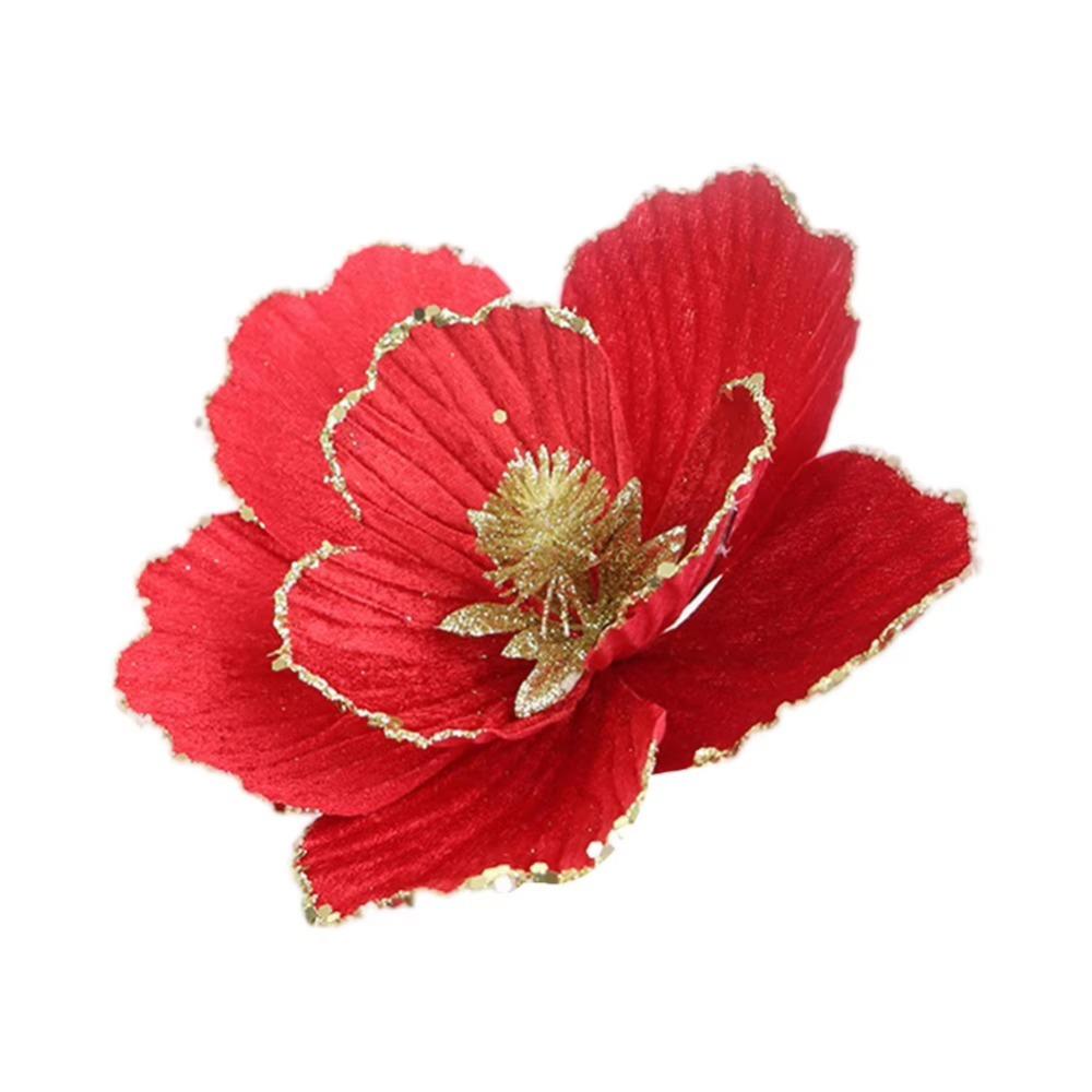 Exquisite Design Glitter Christmas Flower DIY Artificial Flowers New Year