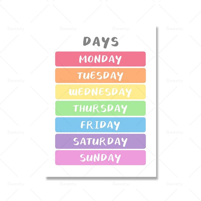 Вдохновляющая радужная наклейка, художественная печать, цветной алфавит, цифровая форма, детское украшение