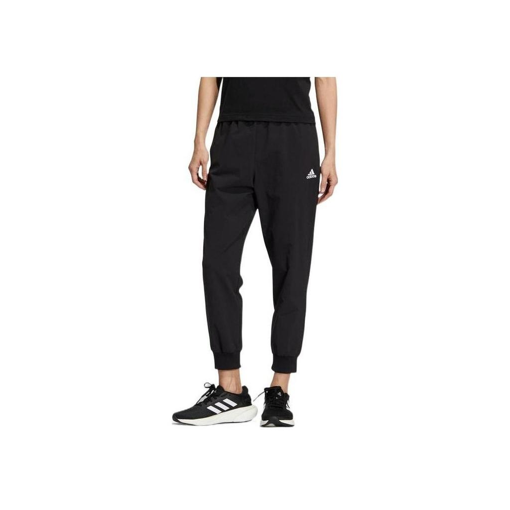 adidas FW22 Боковая сумка с логотипом и ребристым краем, спортивные штаны, женские брюки, черные HM7080