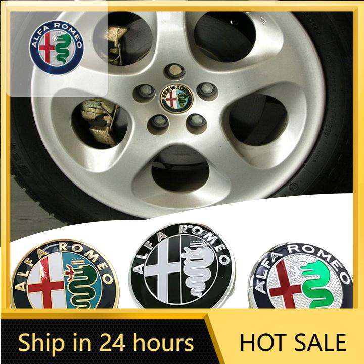 Car Sticker For Alfa Romeo 159 147 For Alfa Romeo Giulia Giulietta Stelvio 159 147 156 58mm Wheel Center Caps Premium Hub Covers EO0