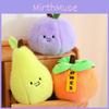 Плюшевые фруктовые персонажи: хурма, черника, тыква, груша. Дисплей для дома.