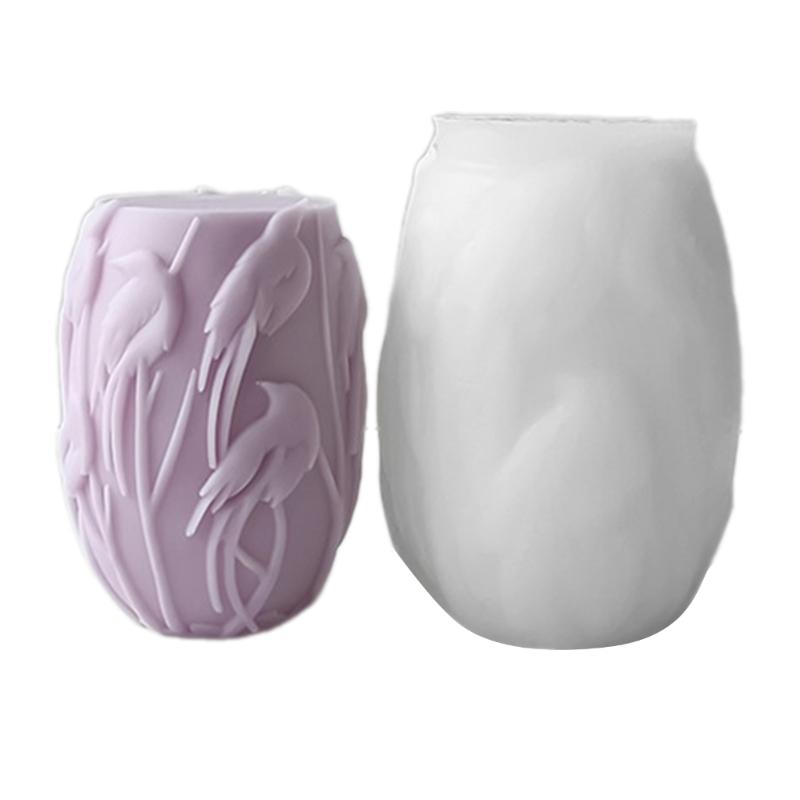 Уникальные силиконовые формы для изготовления свечей, рельефные цилиндрические формы, силиконовые формы для изготовления мыла и ароматических свечей