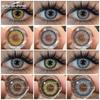 Натуральные цветные контактные линзы, серые контактные линзы для глаз, модные синие линзы, зеленые контактные линзы, годовые 2 шт. контактные линзы