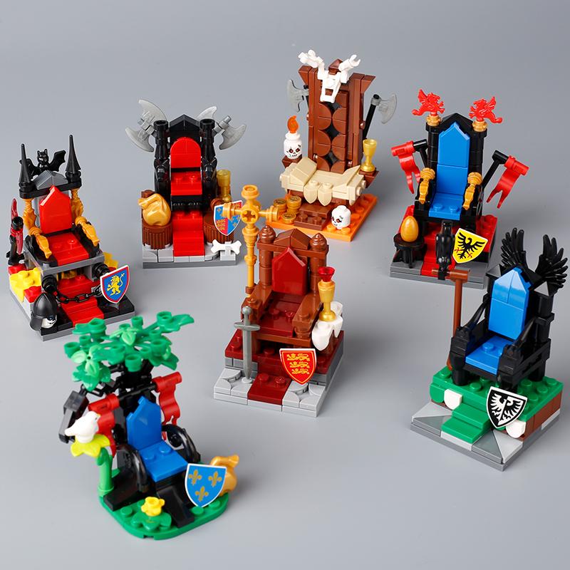 MOC Кубики Игрушки Оружие Средневековый Город Строительные Блоки Фигурки Солдат Сторожевая Башня Дозорная Башня Подвесная Клетка Щит Аксессуар Дети