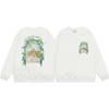 Casablanca Streetwear Oversized Cotton Hoodless Sweatshirt With Letter Print 380g Heavyweight Crewneck Pullover Men