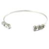 [N8891] - 'Sissi' Designer Bracelet In Silver White
