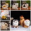 3D Eyes Realistic Cat Stuffed Doll Animal Lifelike Cat Plush Toy Home Decor
