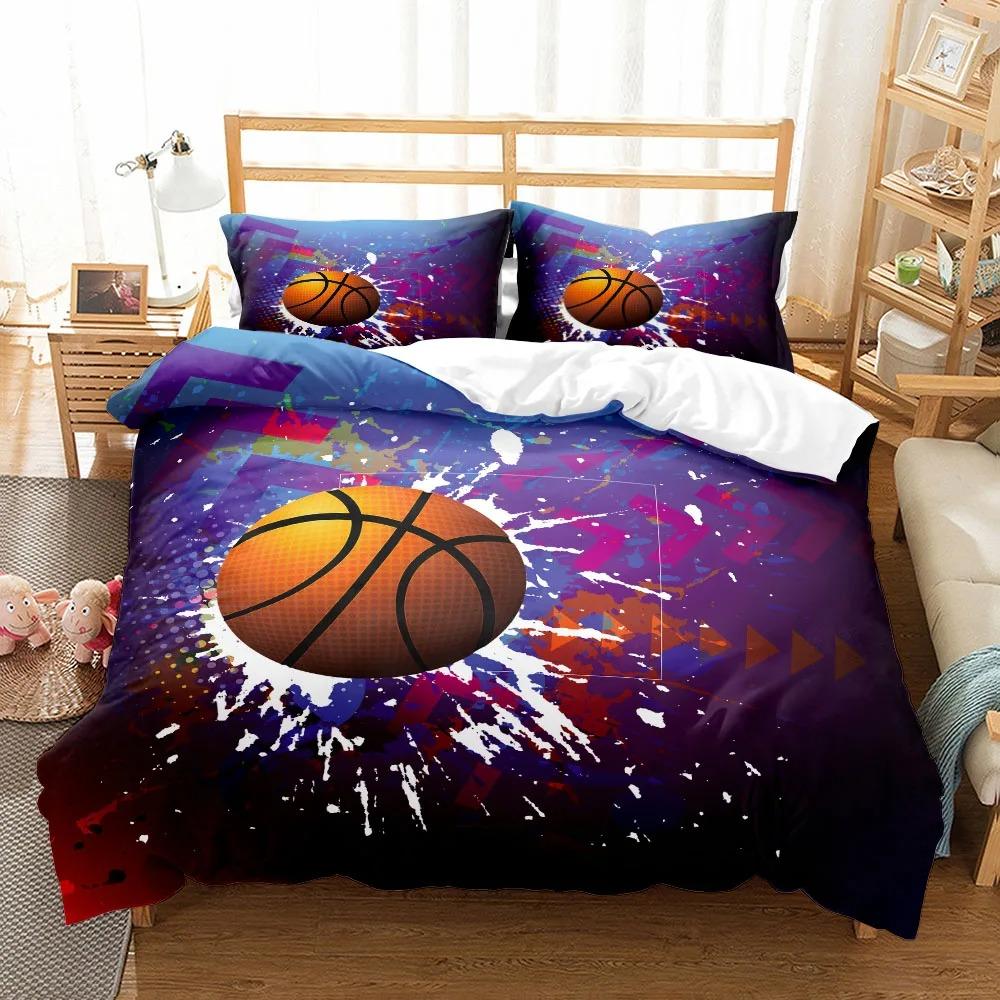 Fantastic Basketball Duvet Cover Set Single Double King Twin Full Queen Bed Linen Set UK US Size