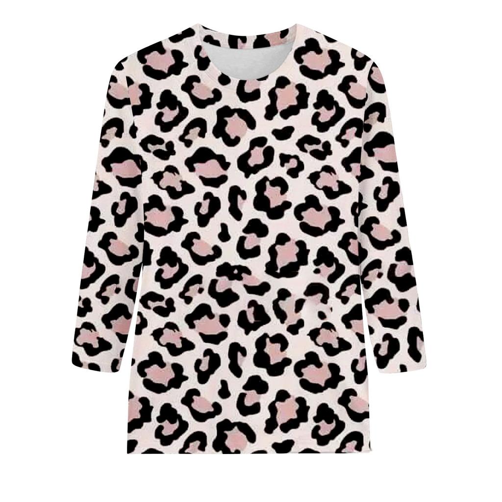 Женская мода, повседневная блузка с круглым вырезом и рукавом три четверти, пуловер с принтом ко Дню святого Валентина