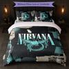 Nirvana Print 3Pcs Bedding Set Duvet Cover With Two Pillowcases Soft Bed Linen For Household Bedroom