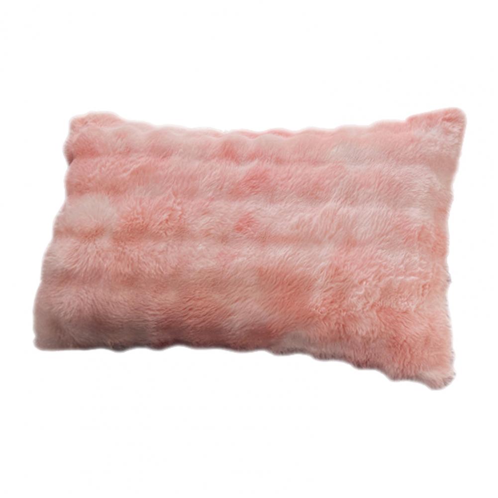 Плюшевая наволочка однотонного дизайна, уютная наволочка, осенне-зимняя теплая удобная наволочка для спальни