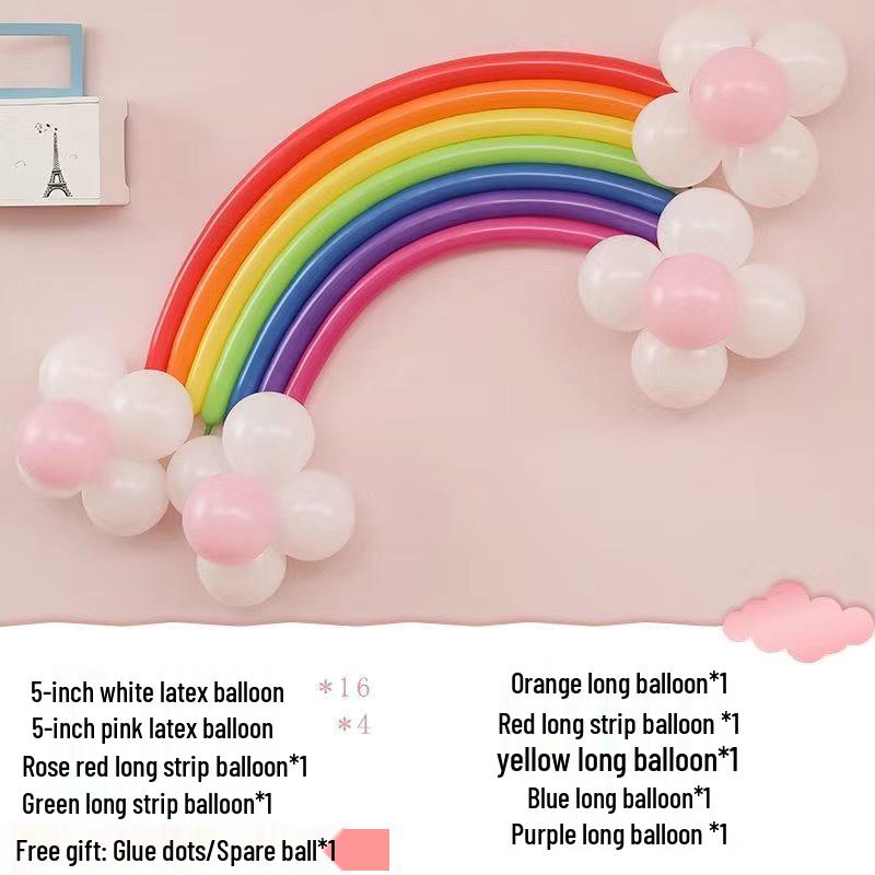 DIY Радужное Украшение из Воздушных Шаров для Празднования Первого Дня Рождения