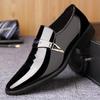 Fashion Large Size Men's Shoes New Style Sharp Leather Patent Business Dress Inside the Height of Men's Shoes Shoes Wedding Shoes