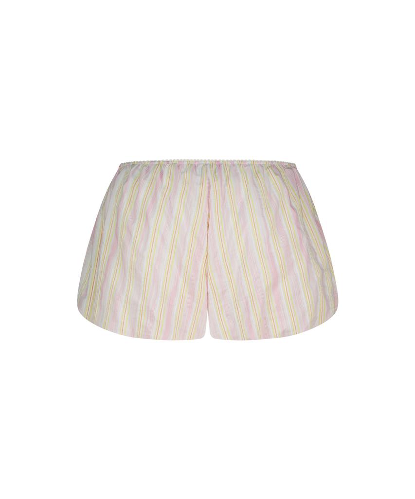ASIF CALIE Stripe Corsage Balloon Shorts Pink