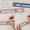 2в1 компас цветной многофункциональный инструмент для рисования кругов DIY инструмент для геометрического рисования линейка компаса для школы, офиса и дома