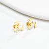 Новые Огненные Торнадо Серьги из Нержавеющей Стали с Покрытием 18K Золотом Модный Полый Дизайн Ювелирные Изделия