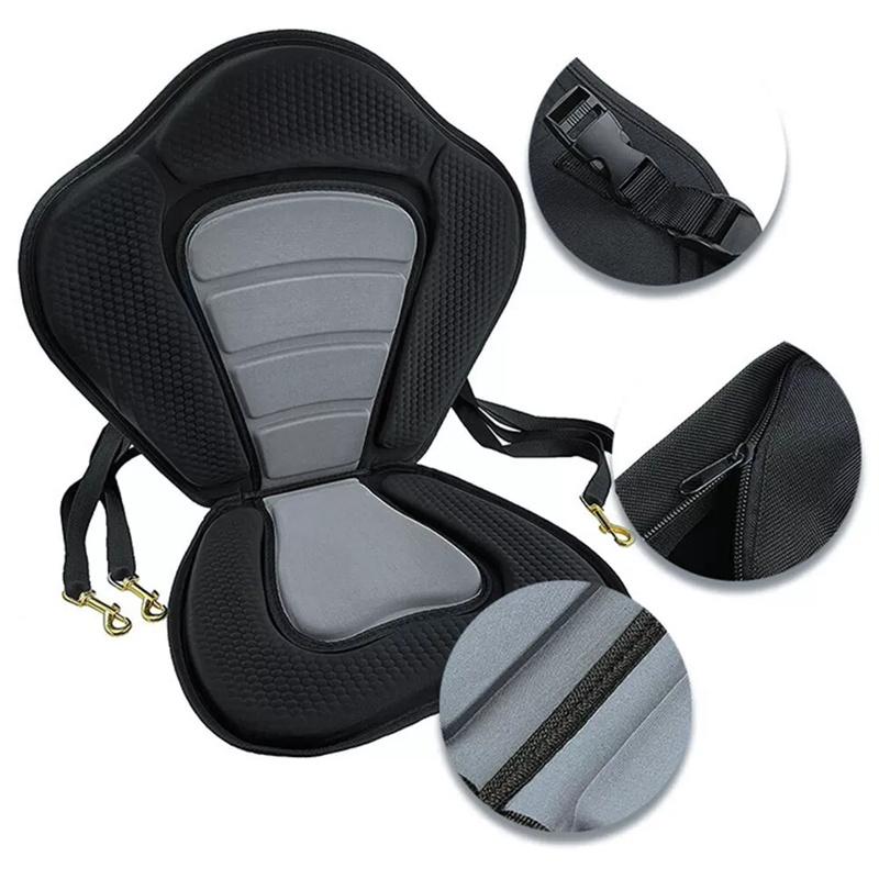 Сиденье для доски для гребли, регулируемое сиденье для каяка, мягкая спинка для каноэ, сиденье со съемной сумкой для хранения каяков, гребных лодок, рыболовных лодок