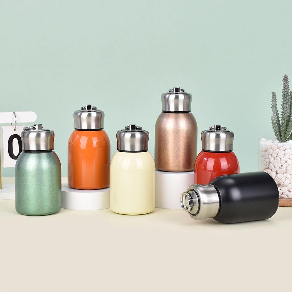 Портативная кружка-термос с большим животом 300 мл, компактная кружка, герметичная, однотонная, дорожный термос, кружка-термос, бутылка для воды