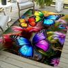 Colorful Butterfly Area Rug - Washable Non-Slip Rectangular Mat for Entryway, Bedroom, Living Room Kitchen Decor