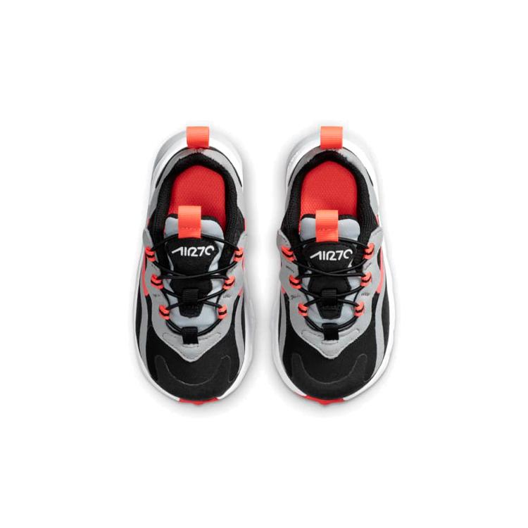 Nike Air Max 270 RT Амортизация, Износостойкие Низкие Беговые Кроссовки Черно-Серые Красные Для Младенцев и Малышей CD2654-019