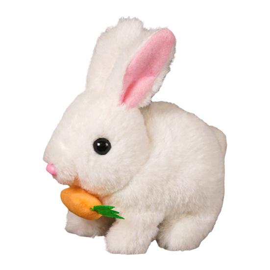 Realistic Bunny Toy Kids Interactive Jumping Rabbit Plush Toy Lifelike Ears Twitching Handmade