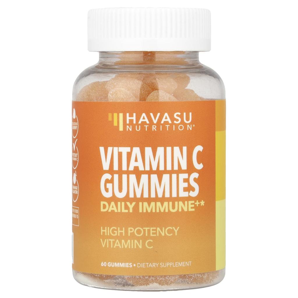 Havasu Nutrition Жевательные витамины C, Daily Immune+, апельсиновый вкус, 60 жевательных конфет