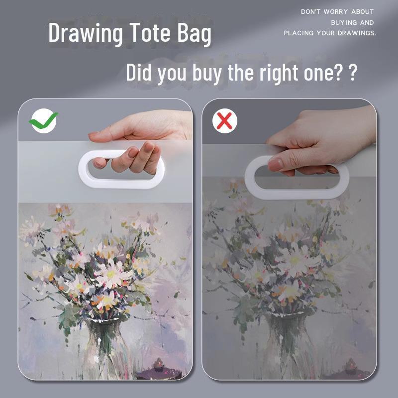 Портативная прозрачная сумка для документов для школы: Контрольные работы, учебники, предметы искусства и картины — прочные и вместительные