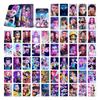 Набор из 92 лазерных карточек K-POP Witch Hunt с 60 карточками LOMO и 32 наклейками, серия Мультфильмы