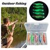 5Pcs 10CM/12G Luminous Shrimp Bait with Squid Jig Hook Realistic Bionic Artificial