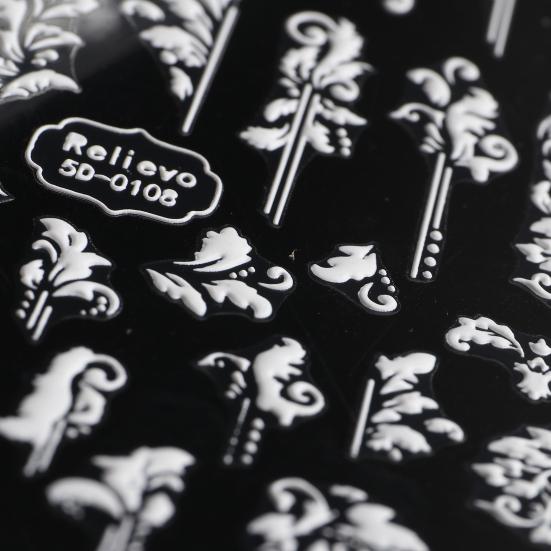 Yousheng Nail Art Наклейка Самоклеящаяся 5D Рельефная 3D Эффекты Невыцветающая DIY Японский Стиль Цветочный Узор Маникюрные Наклейки Поставка Маникюрного Салона