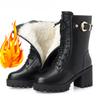 35-42 Женские полусапожки осень-зима женские ботильоны на шнуровке Chelsea Botas женские туфли на платформе массивные плюшевые молнии на высоком каблуке кожаные туфли