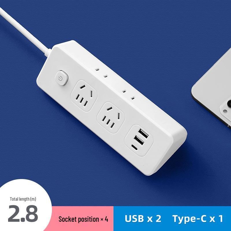 USB Сетевой фильтр с многорозеточным удлинителем для использования в офисе и общежитии