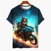 Unisex T-Shirts Cat Graphic T-Shirt 3D Animal Print Short Sleeve Tops Summer Tees Streetwear Oversized Loose Men's Clothing 6XL