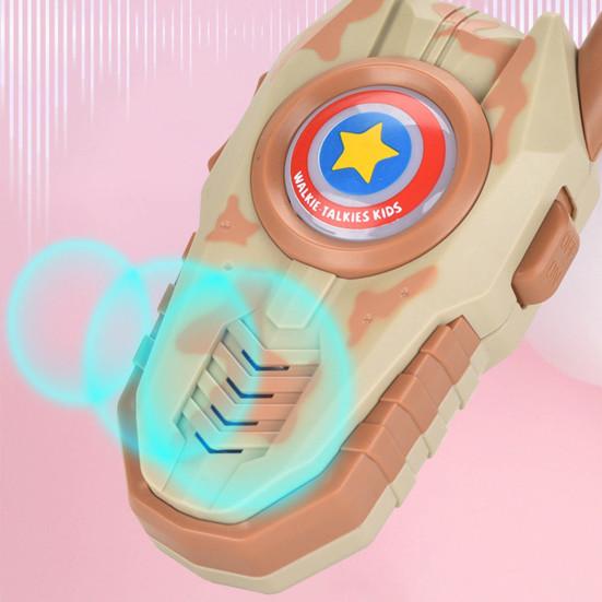 2 шт. Детский домофон со светодиодной подсветкой, беспроводной детский портативный домофон с радиусом действия 500 м, для использования в помещении и на открытом воздухе, для мальчиков и девочек, двухсторонняя радиосвязь, игрушка