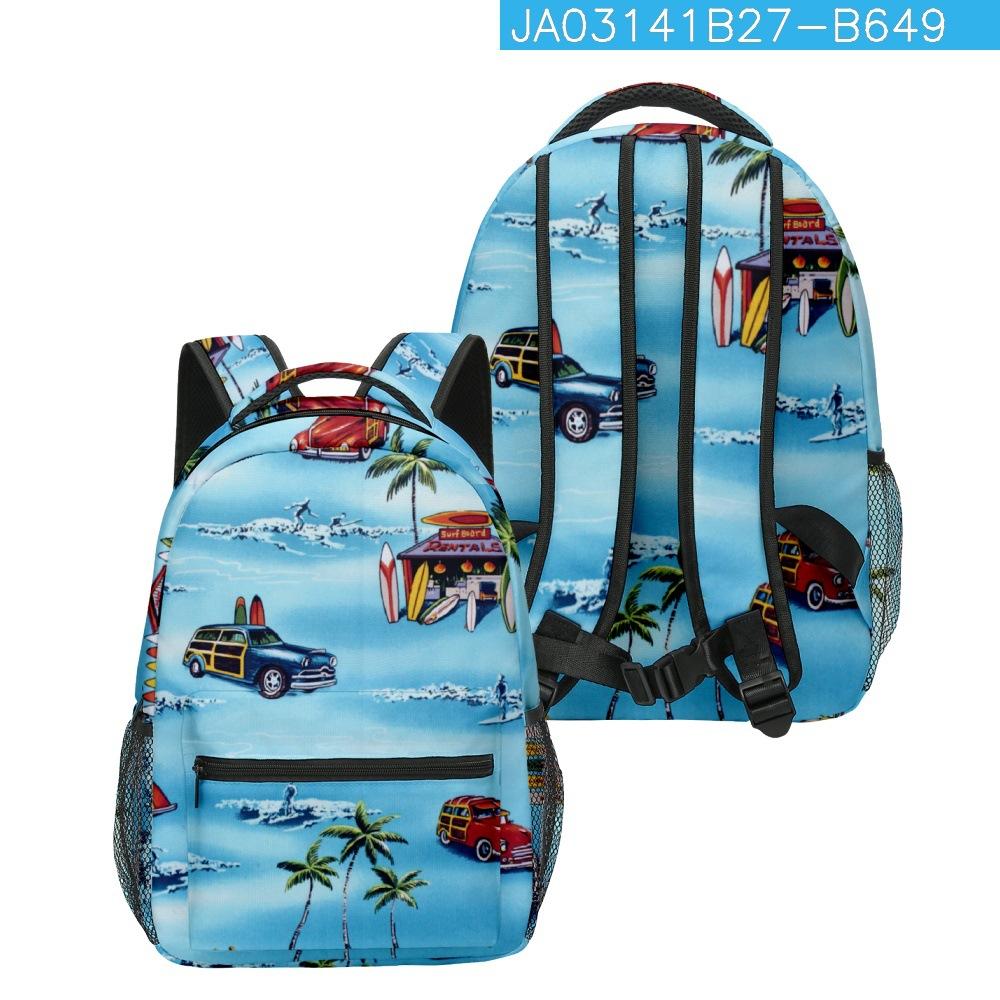 Cartoon Kpop Youthful School Bags Unisex Hawaiian Elements Travel Bags 3D Print Oxford Waterproof Notebook Shoulder Backpacks
