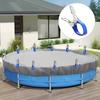 Windproof 6pcs Stainless Steel Pool Cover Clips - Durable Blue Plastic Handles for Secure Ground Pool Covers & Photography, Sleek Metallic Clips