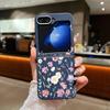 Мягкий складной чехол из ТПУ с текстурой кожи для Samsung Galaxy Z Flip7 Flip6 Flip5 Flip4 Z Flip 7 FE 6 5 3 5G Чехол для телефона с принтом растений