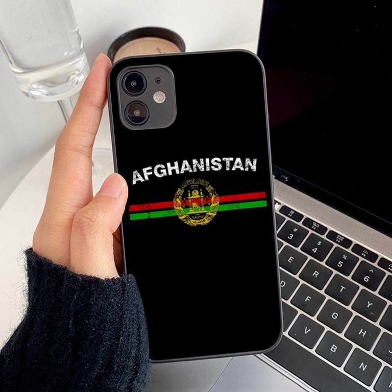 Чехол для телефона с флагом Афганистана для iPhone 13 8 7 6S Plus X 5S SE 2020 XR 11 12 mini pro XS MAX