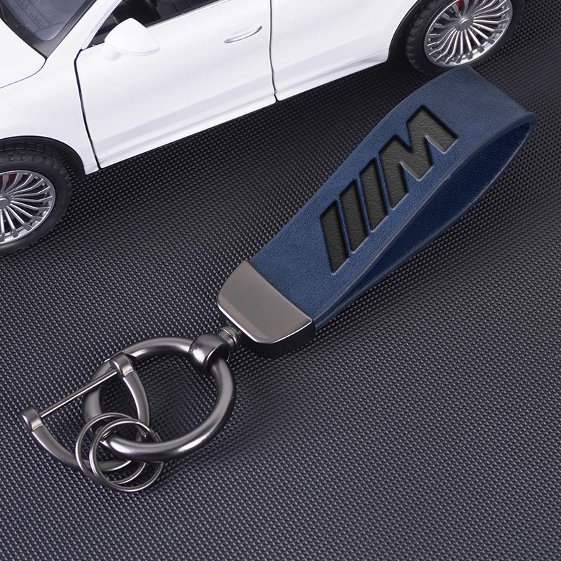 Silmply Leather Key Ring For BMW M Emblem E46 E36 E34 F10 E90 F30 E60 F30 E53 E30 E92 E87 Car Keychain Auto Interior Accessories cwzn80