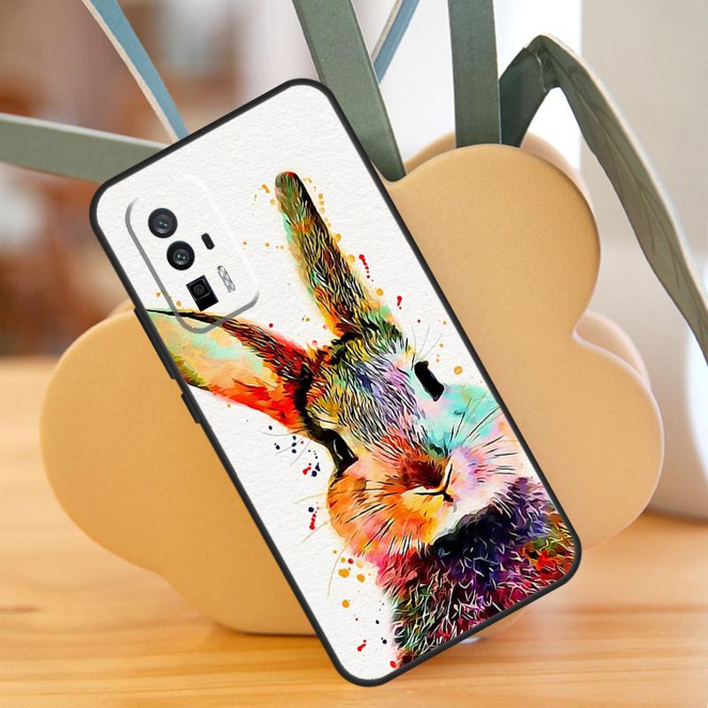 Милый чехол-кролик для POCO F6 Pro X6 X5 X3 F3 F5 M6 M5s Xiaomi 13T Pro 11T 12T 12 13 Lite 14 Ultra