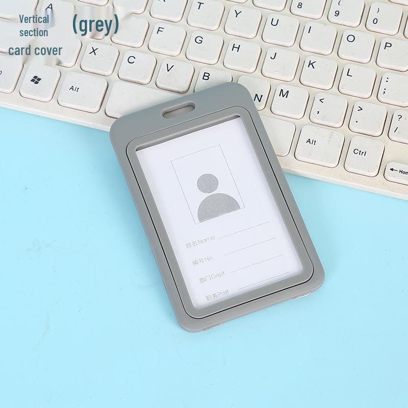 Двусторонний прозрачный горизонтальный держатель для ID-карты с ремешком
