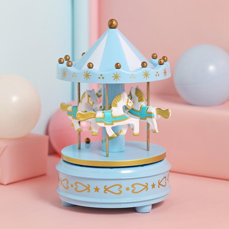 Карусельные музыкальные шкатулки с подсветкой Карусельная коробка подарок на день рождения украшение детской комнаты