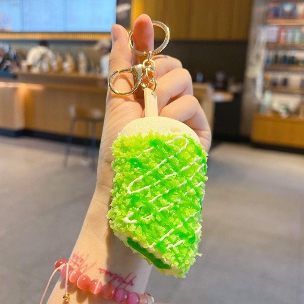 PU Material Simulation Food Keychain Simulated Ice Cream Dessert Keychain Children's Toy