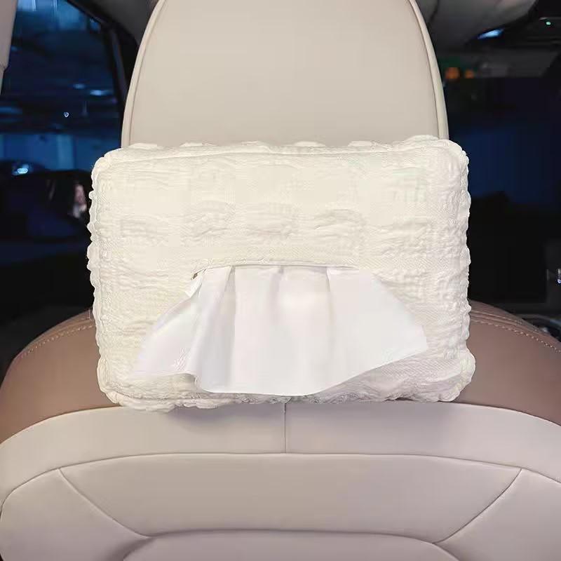 Новая Милая Мультяшная Коробка для Салфеток в Виде Облака с Бантиком, Подвесной Держатель для Салфеток для Автомобиля, Подголовник Заднего Сиденья, Подлокотник, Органайзер для Хранения Бумаги