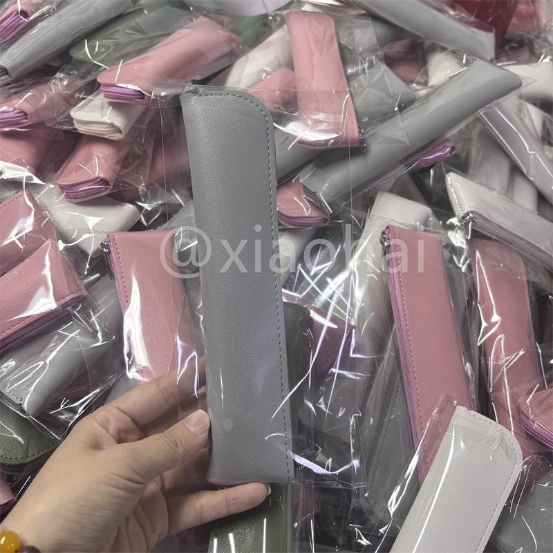 Индивидуальный многофункциональный чехол для ручек из ПУ - Персонализированная сумка для хранения канцелярских принадлежностей, с возможностью печати логотипа