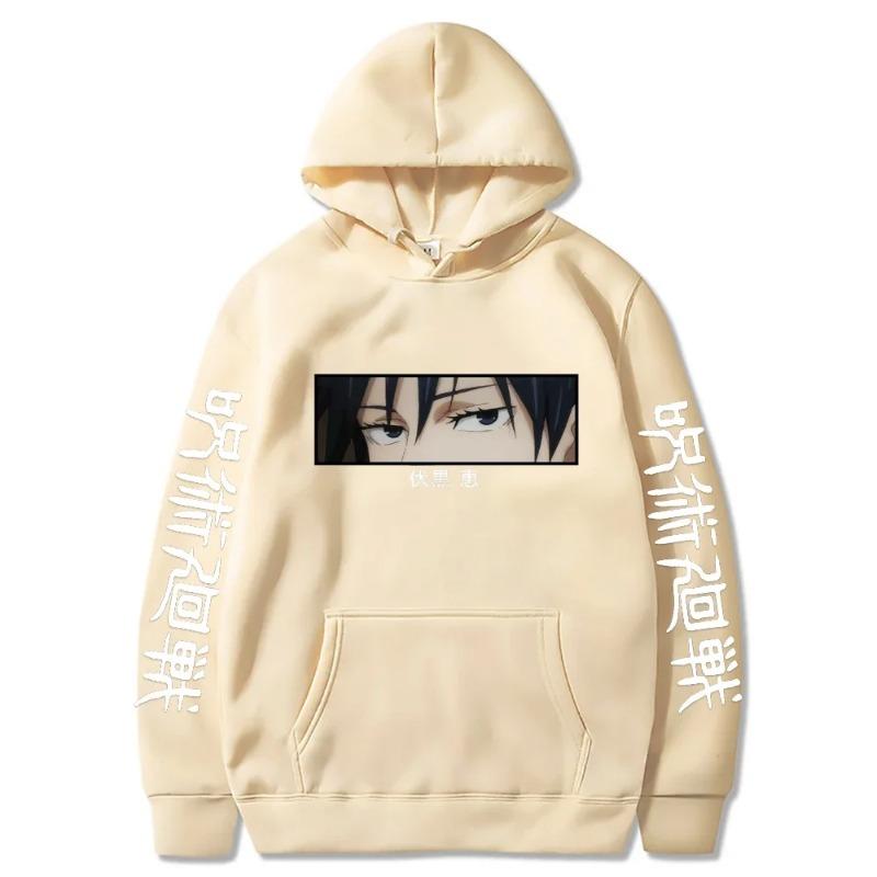 Худи с графическим принтом Фушигуро Мегуми Аниме Дзю-дзюцу Кайсен Пуловер Манга Худи Осенний Флис Харадзюку Унисекс Толстовка