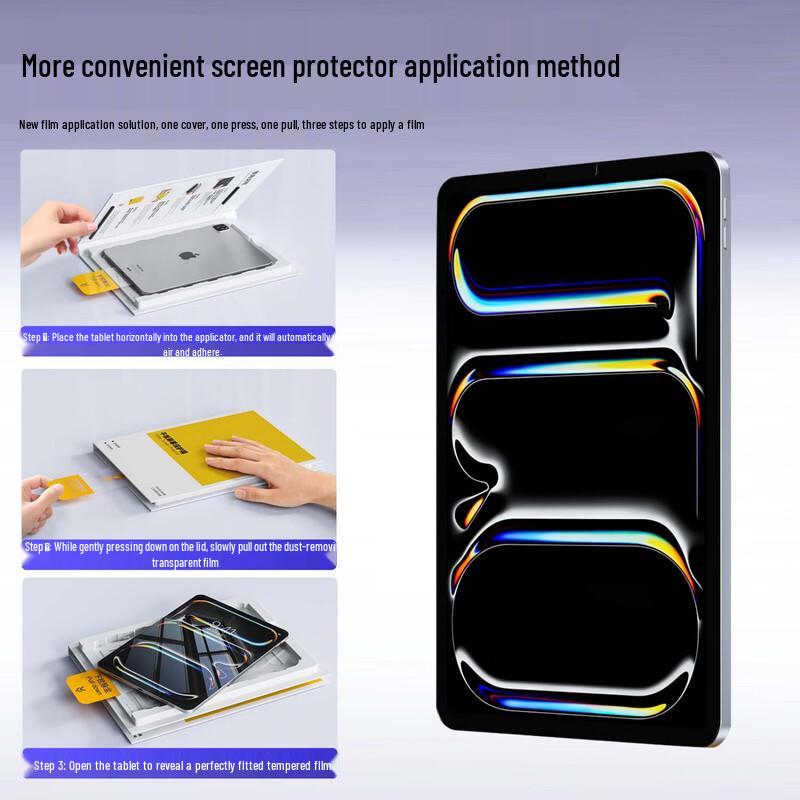 Zoyu Full Screen Ultra-Clear Dust-Free Tempered Glass Screen Protector for Apple iPad
