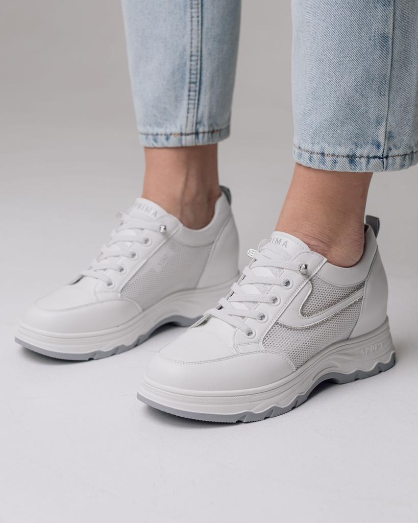 Кроссовки текстильные Prima d'Arte 5162 36 белые кожа