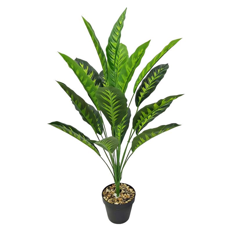 18-Head Monstera Deliciosa and Aglaonema Faux Plant Bonsai for Home Landscaping